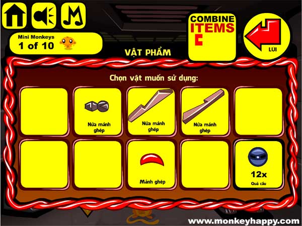 Các vật đã thu được