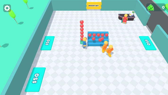 Liên tục lấp đầy các gian hàng.