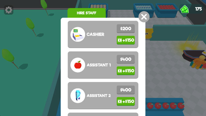 Thuê nhân viên cho cửa hàng của mình.