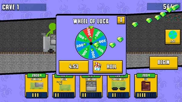 Vòng quay may mắn để nhận đá quý sau mỗi 5 phút