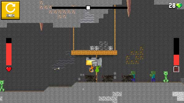 Nhảy tránh những nơi có quá nhiều quái vật