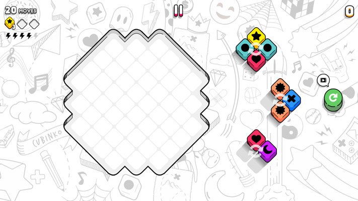 Sắp xếp các khối lập phương và cố ghi điểm cao nhất.