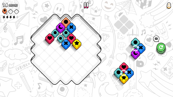 Ghép các khối có cùng màu sắc để ăn chúng.