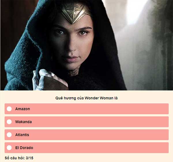 Chọn đáp án đúng