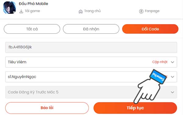 Ấn Tiếp Tục