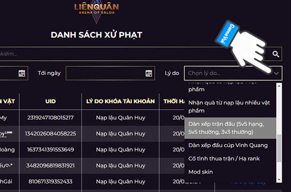 Xem lý do tài khoản bị khóa