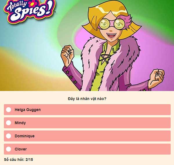 Chọn đáp án đúng