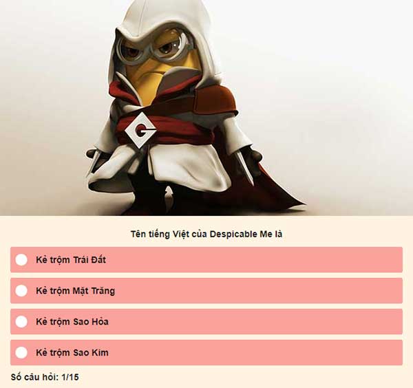 Chọn đáp án đúng