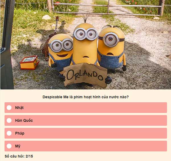 Chọn đáp án đúng