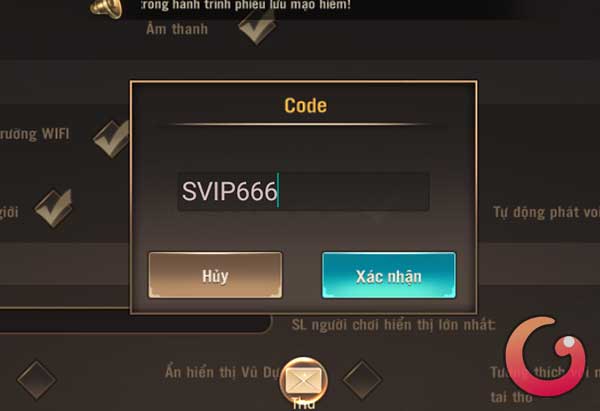 Nhập code