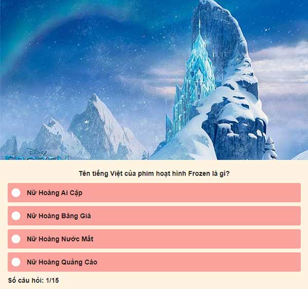 Chọn đáp án đúng