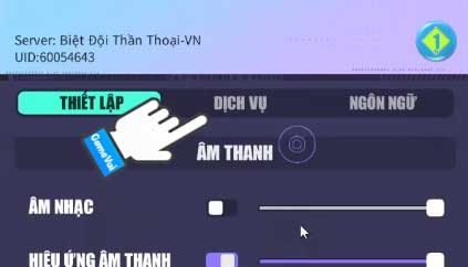 Chọn tab Dịch Vụ