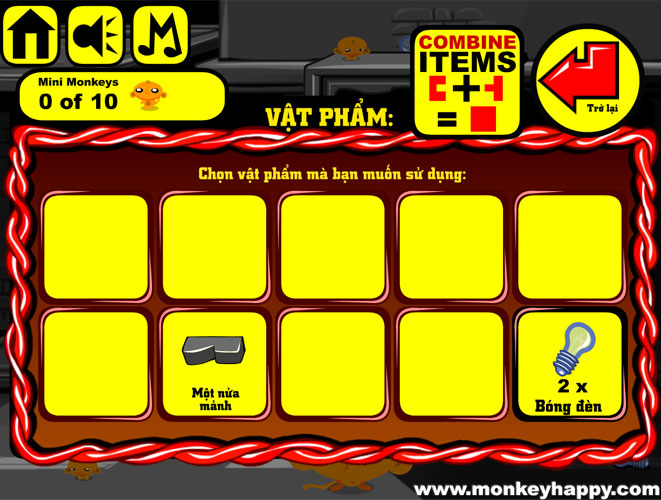 Ghép hoặc sử dụng các vật phẩm.