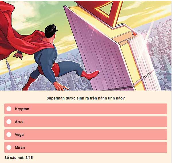 Chọn đáp án đúng