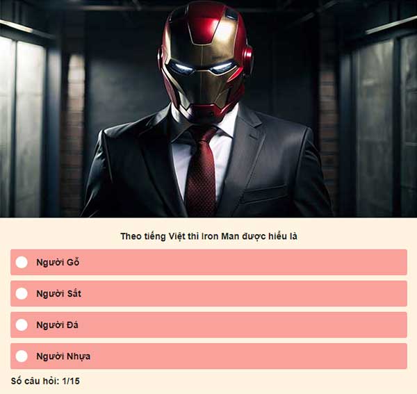 Chọn đáp án đúng