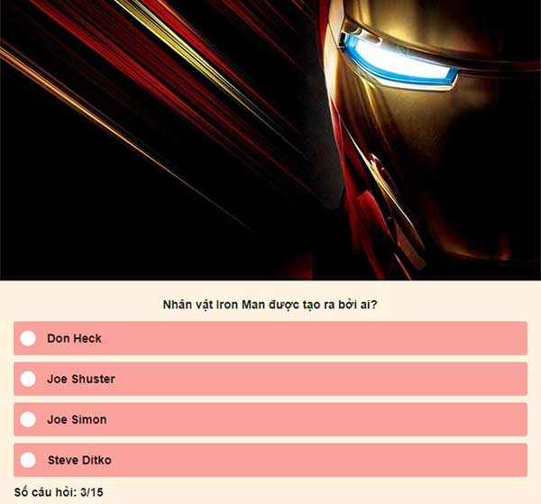 Chọn đáp án đúng