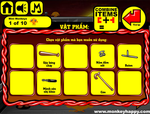 Ghép hoặc sử dụng các vật phẩm.