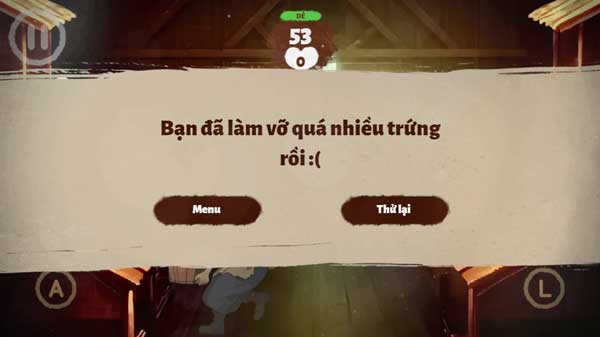 Điều khiển cô bé chọn vị trí thật chính xác và không được làm vỡ quá nhiều trứng