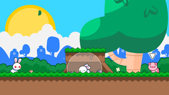 Đừng để các chú thỏ khác phát hiện khi đang bắt các chú lợn.