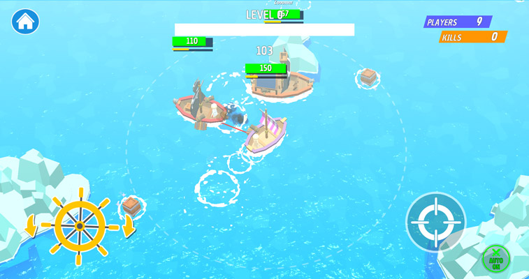 Đánh bại toàn bộ tàu địch để giành chiến thắng.