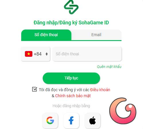 Đăng nhập tài khoản