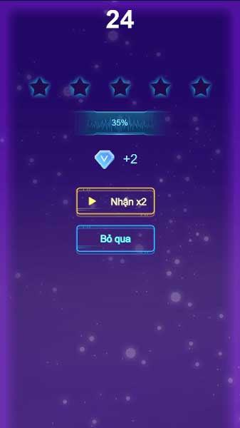 Hoàn thành level thử thách và nhận thưởng