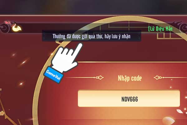 Thưởng đã nhận qua thư