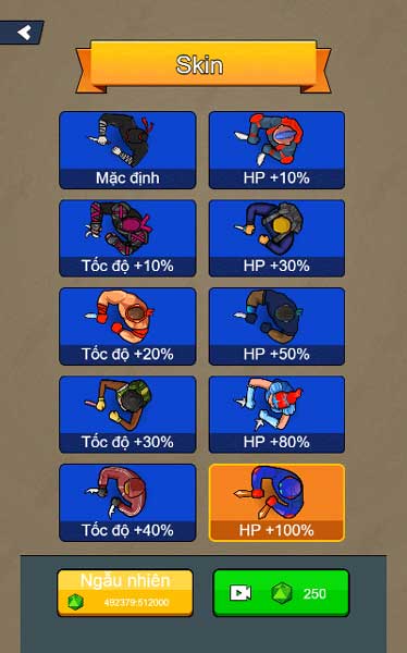 Dùng kim cương để mở khóa nhiều nhân vật Ninja trong Shop cửa hàng