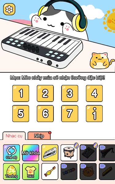 Chơi game Nhạc sĩ Mèo - GameVui
