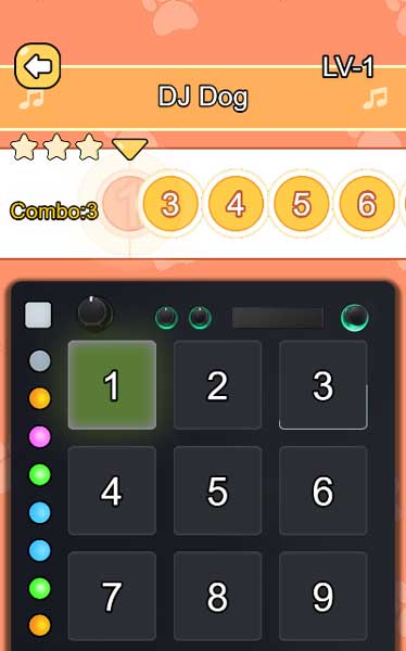 Bấm vào ô nốt nhạc với số tương ứng