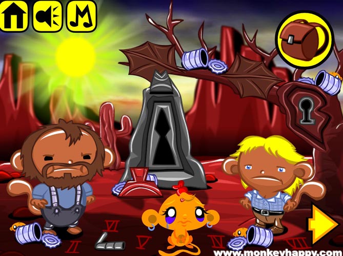 Chơi game Chú khỉ buồn: Hoang mạc - GameVui.vn