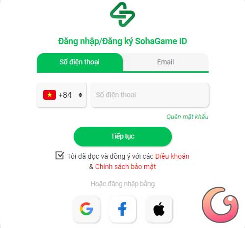 Đăng nhập tài khoản