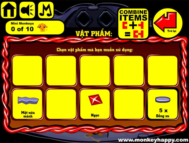 Ghép hoặc sử dụng các vật phẩm.