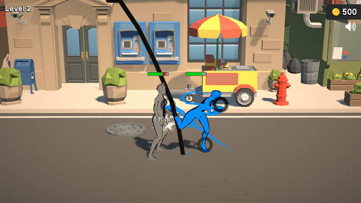 Vẽ các đường nét để thực hiện chiến đấu.