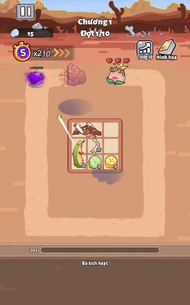 Chiến đấu chống lại các đợt tấn công của quái vật đang nhắm đến Vua hoa quả