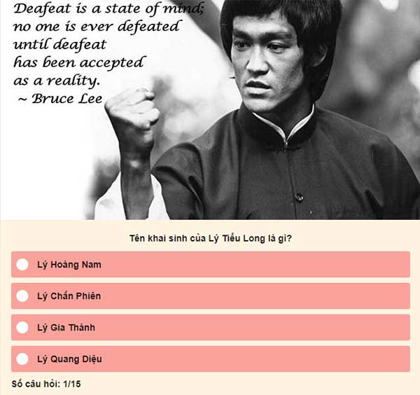 Xem bạn am hiểu về huyền thoại võ thuật này đến mức nào!