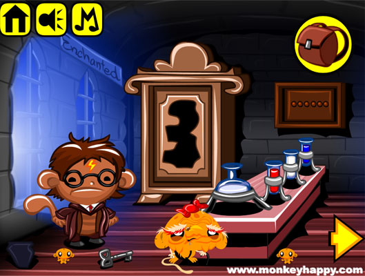 Chơi game Chú khỉ buồn: Phép thuật biến hình - GameVui.vn