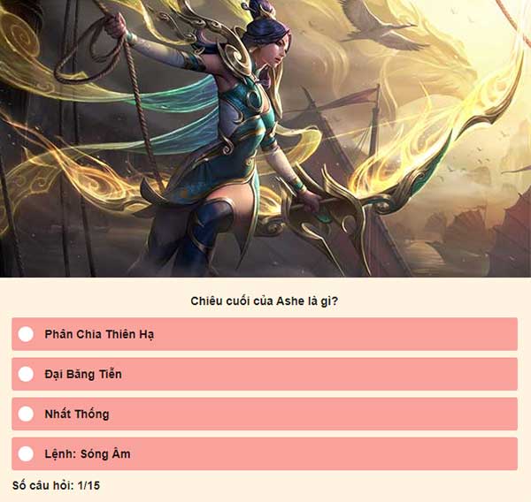 Chọn đáp án đúng