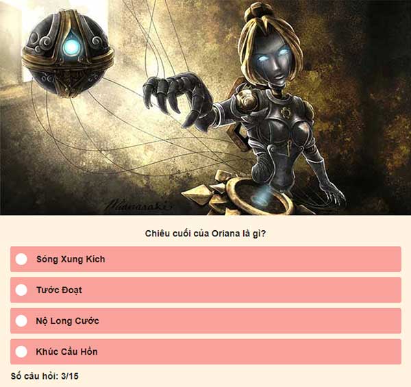 Chọn đáp án đúng