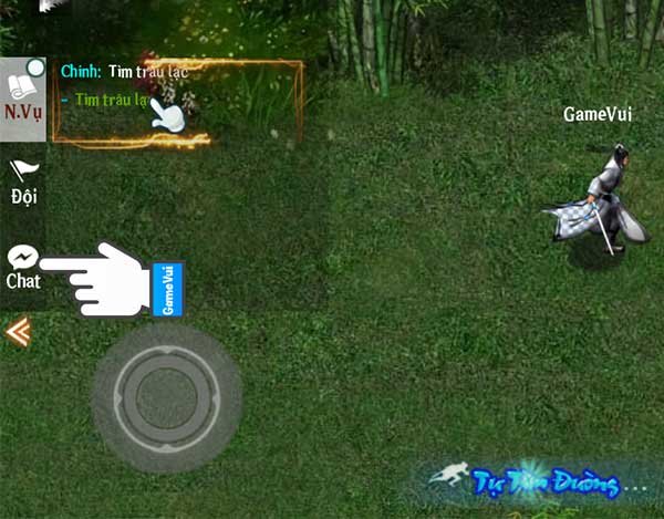 Chạm vào mục Chat