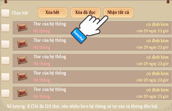 Nhận tất cả