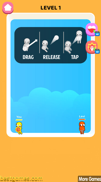 Ném vũ khí và tránh né các đòn tấn công đối thủ.