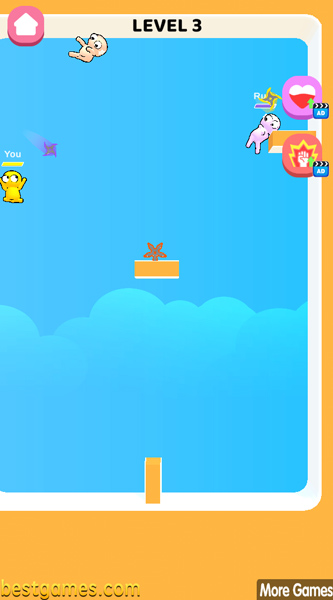 Đánh bại tất cả đối thủ để vượt qua màn chơi.