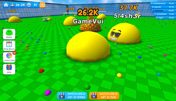 Điều khiển Slime di chuyển ăn thật nhiều Blob