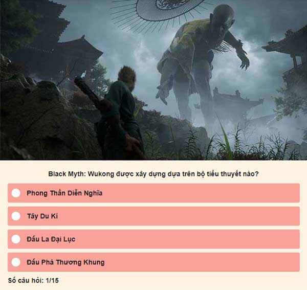 Xem bạn có phải là một fan thực thụ của Black Myth: Wukong không?