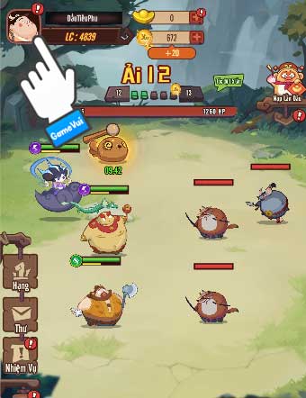 Chạm vào ảnh đại diện