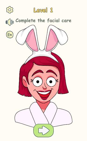 Hoàn thành việc dưỡng da giúp cô gái