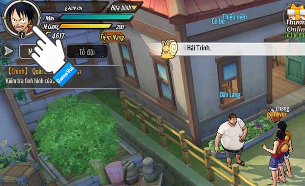 Chạm vào ảnh đại diện