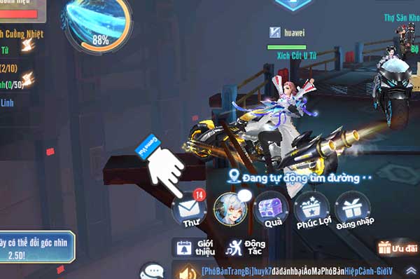 Mở hòm thư trong game