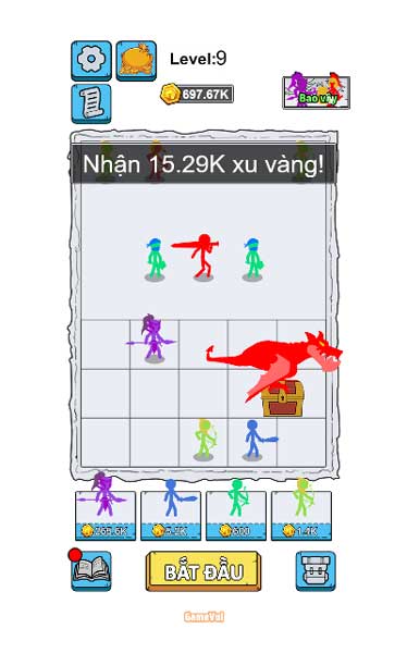 Chơi game Chiến tranh Stickman - GameVui
